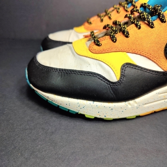 Nike Air Max 1 Multi Mix 2020 Phantom Black Starfish Sneakers Men's Shoes Size 8 - Picture 5 of 10